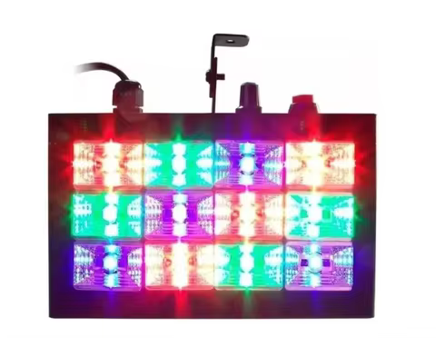 Strobo 12 Leds Rgb 15w Rítmico Bivolt Automático