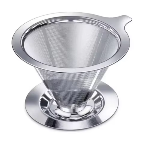 Coador Filtro De Café Inox 103 Reutilizável Grande Sem Uso De Papel