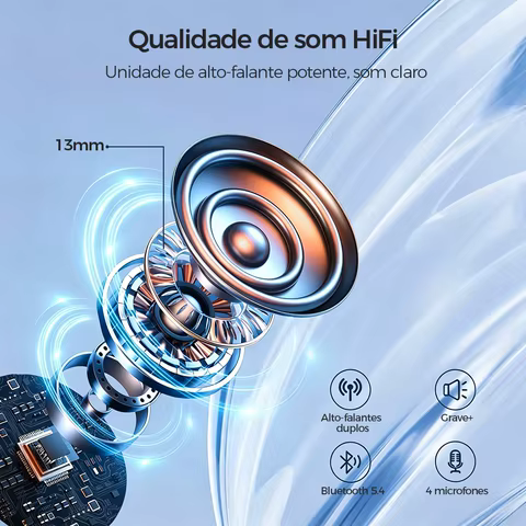 ZRSE Fones Bluetooth 5.4 Sem Fio Intra-Auriculares Fones de Ouvido Cancelamento de Ruído À Prova D'água TWS Fones Esportivos