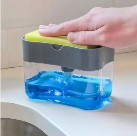 Dispensador Detergente Pressão 2 em 1 com Bucha inclusa Soap / Economize Detergente com Muita praticidade!