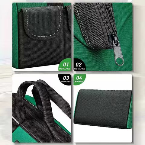 Bolsa de Ferramentas Profissional Grande Capacidade para Eletricista Organizador Portátil com Bolsos de Armazenamento