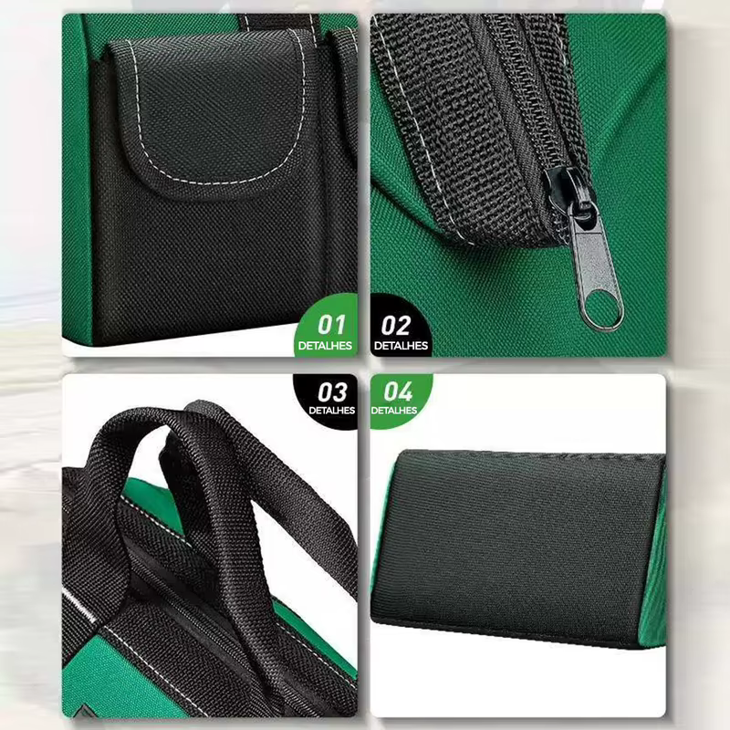 Bolsa de Ferramentas Profissional Grande Capacidade para Eletricista Organizador Portátil com Bolsos de Armazenamento