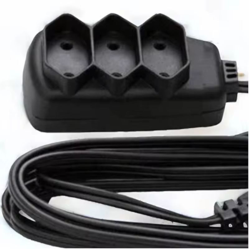 Extensão elétrica 2 Metros 110/220v Bivolt Tripolar Cor Preta Durável