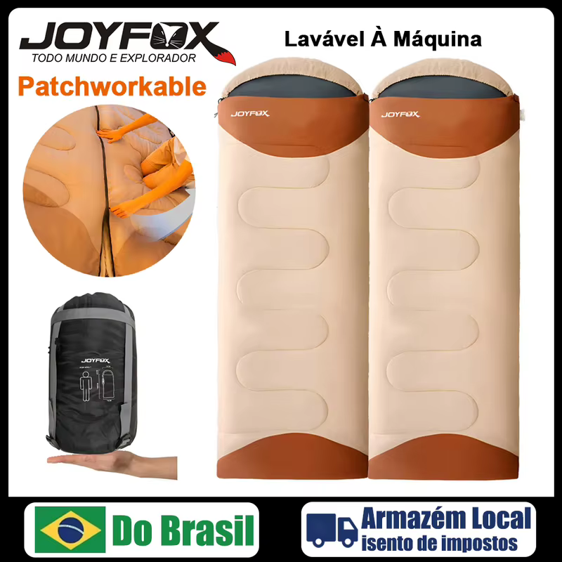 Joyfox Saco De Dormir Térmico Patchworkable Ultralight Saco Casal Ou Solteiro -1,5ºc À -3,5ºc Camping Lavável À Máquina