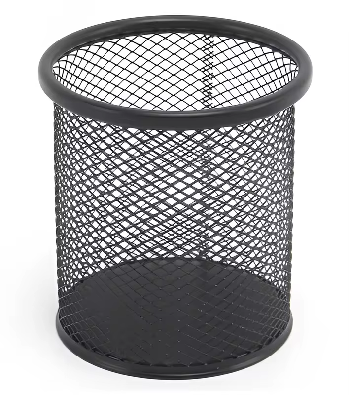 Porta Caneta Aramado Metal Redondo e Quadrado - Neverdie Store