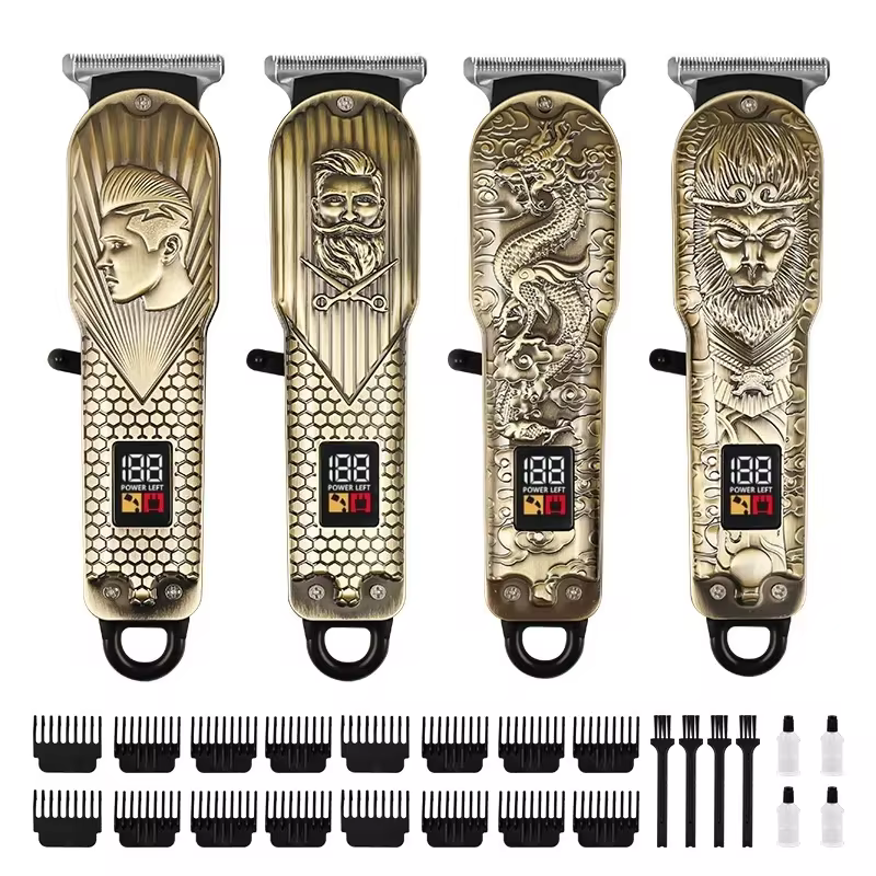 Máquina De Cortar Cabelo Metal Profissional Smart Lcd Barbeador Elétrico dedicada Sem Fio Para Homens salão de beleza