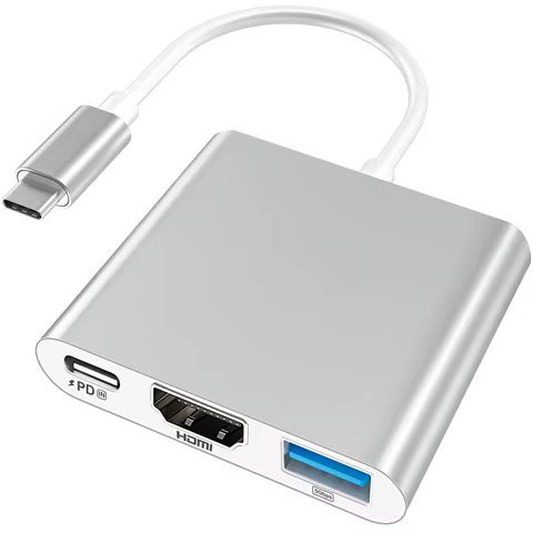 Adaptador USB-C para HDMI 4K, USB 3.0 e Carga PD - Compatibilidade com MacBook, Thunderbolt 3 e DEX Android