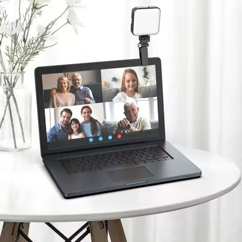 Luz de Selfie LED com Tons de Branco | Clip para Celular e Notebook
