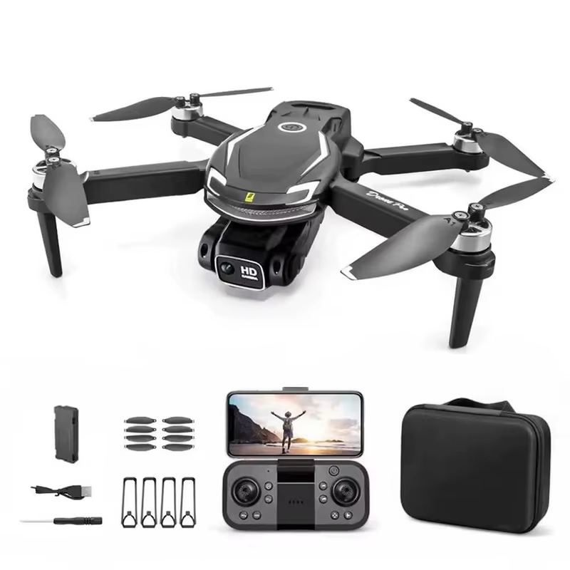 DLI Drone V88 Pro Preto 4K FPV WiFi Dobrável Motor Sem Escova Câmera Dupla Controle Remoto Quadricóptero RC Para Crianças