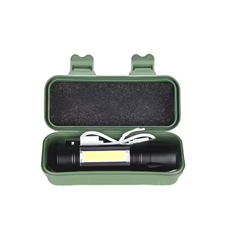 Mini Lanterna Tática Com Zoom E Led Recarregável Usb Lanterna De Mao 535