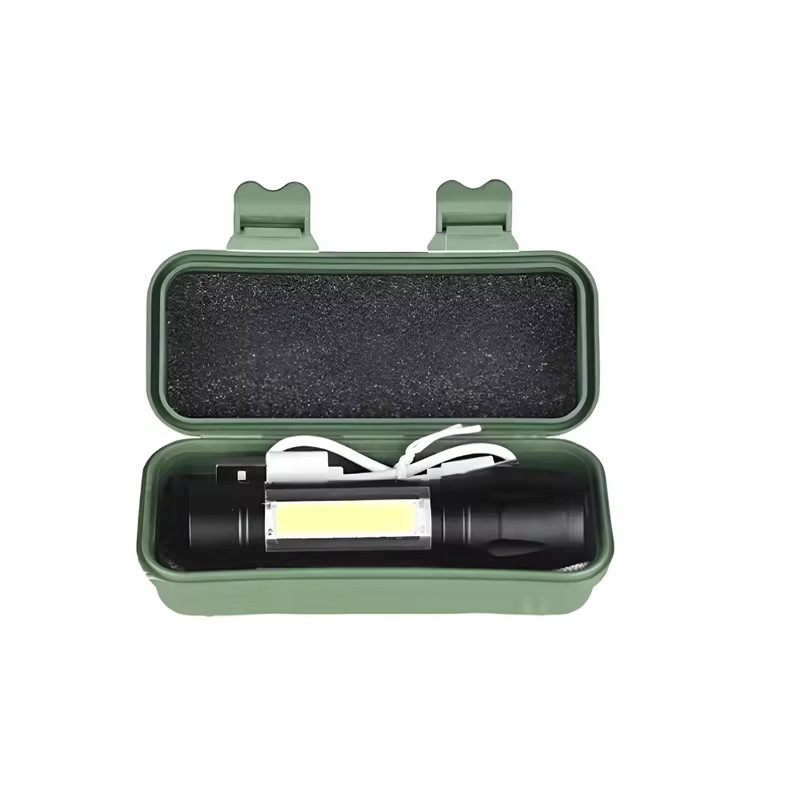 Mini Lanterna Tática Com Zoom E Led Recarregável Usb Lanterna De Mao 535