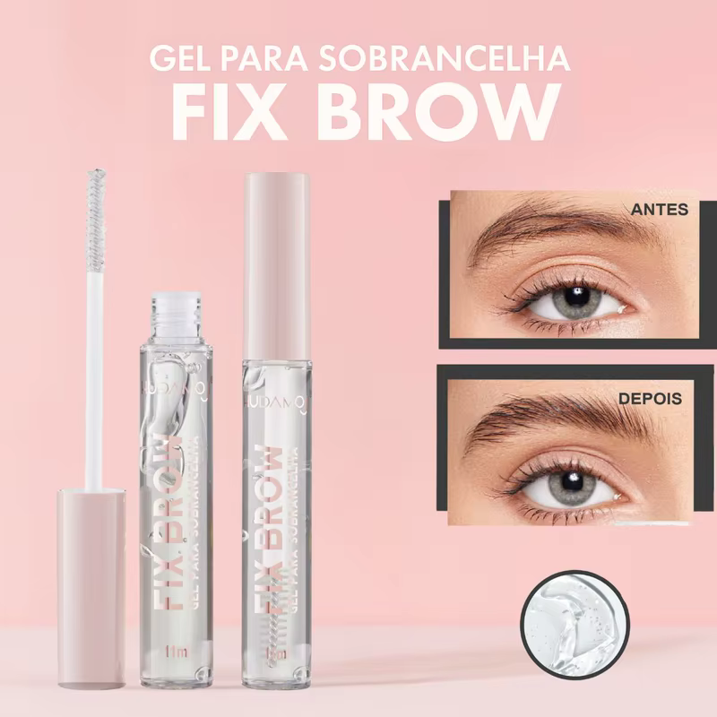 Gel para Sobrancelha Fix Brow 11ml – HUDAMOJI – Alta Fixação e Secagem Rápida