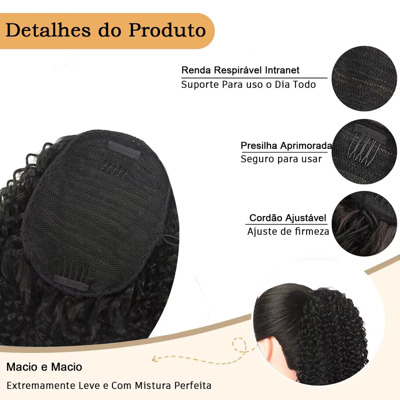 Aplique Rabo de Cavalo Profundas Cabelo Fibra Proteica Orgânica de Alta Qualidade Desgaste Diário Um Estilo Aleatório MODA HAIR