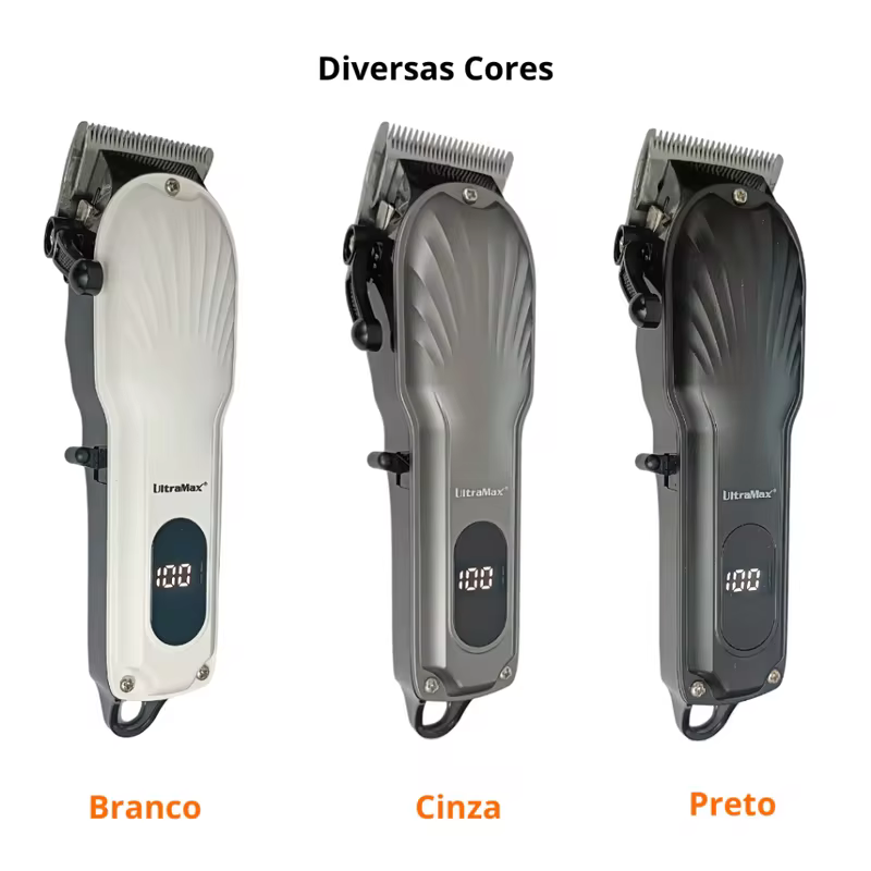 Máquina De Cortar Cabelo e Barba Profissional Portátil Recarregáve com visor LED T100
