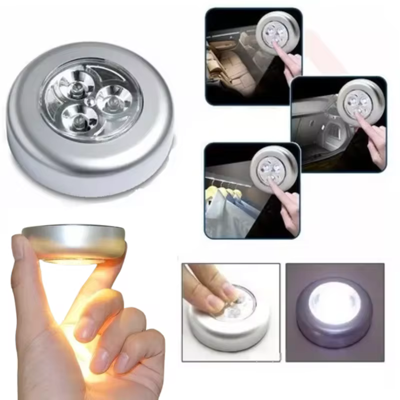 Lâmpada de Emergência Adesiva com 3 LEDs Lampada Pequena para Corredor/Armário/Closet/Parede Stick Touch
