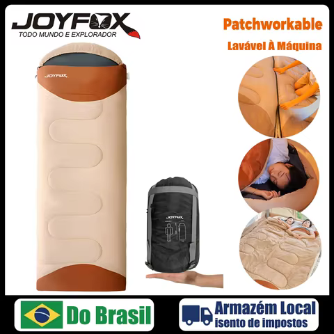 Joyfox Saco De Dormir Térmico Patchworkable Lavável À Máquina Ultralight Saco Casal Ou Solteiro -1,5ºc À -3,5ºc Camping