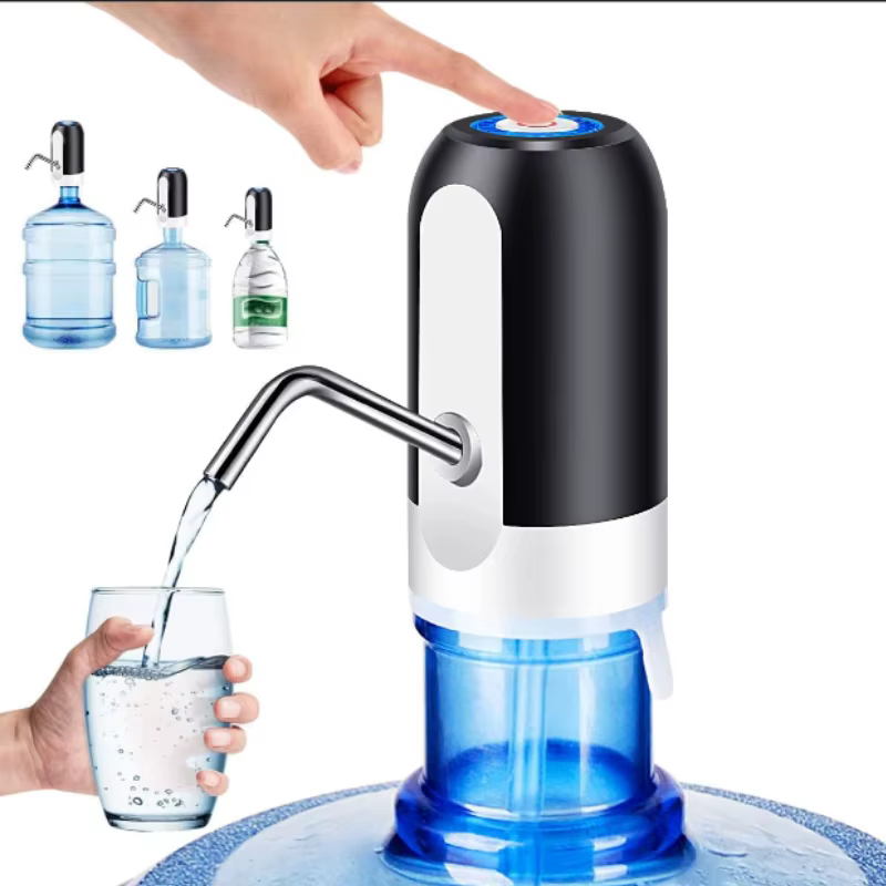 Bomba Elétrica Universal com Carregamento USB para Galão / Garrafão de Água Digital