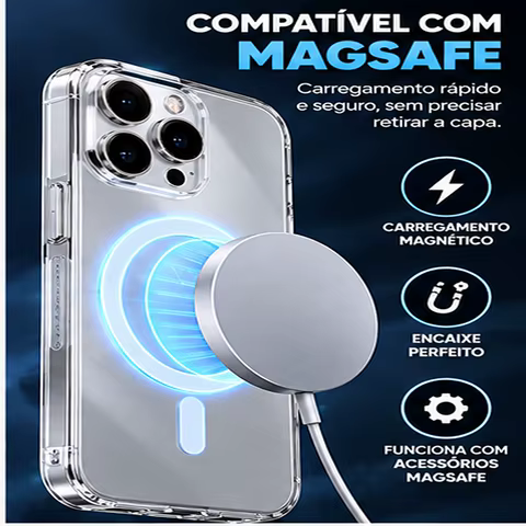 Capa de Celular: Compatível com 14, 13, 12, 11, 14, 13, 12 Mini, XS Max, XR, X, XS, 7, 8 Plus. Capa de Luxo Transparente com