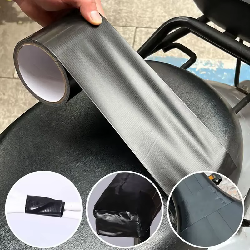 Fita Adesiva Preta Couro Reparo para Moveis Sofas Carros Cadeiras Vinil Kit Completo e Resistente