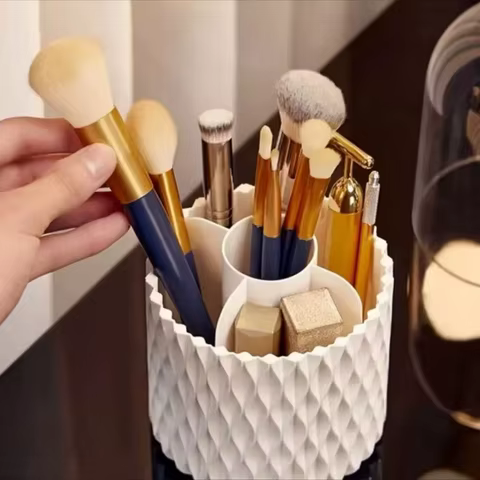 Porta Pinceis e Caneta Giratório de 360° para pincéis de maquiagem