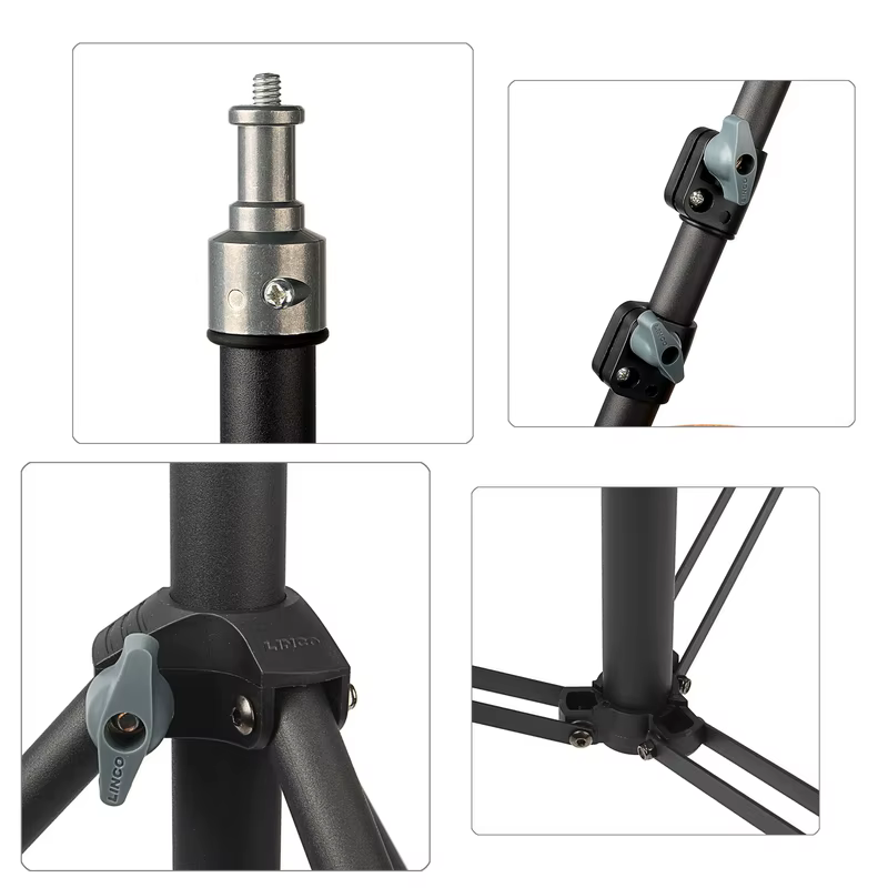 【Do Brasil】2M Light Stand 78.7in Tripé com 1/4 Cabeça de Parafuso Peso Máximo do Rolamento 5KGPhoto Studio Softbox Vídeo Flash Guarda-chuvas