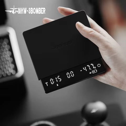 MHW-3BOMBER Digital Cozinha Balança de Café de Alta Precisão Cíclico Recarregável Espresso Balança Eletrônica Casa Barista Acessórios