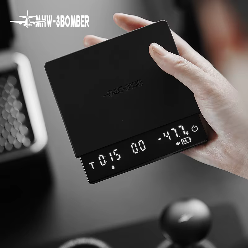 MHW-3BOMBER Digital Cozinha Balança de Café de Alta Precisão Cíclico Recarregável Espresso Balança Eletrônica Casa Barista Acessórios