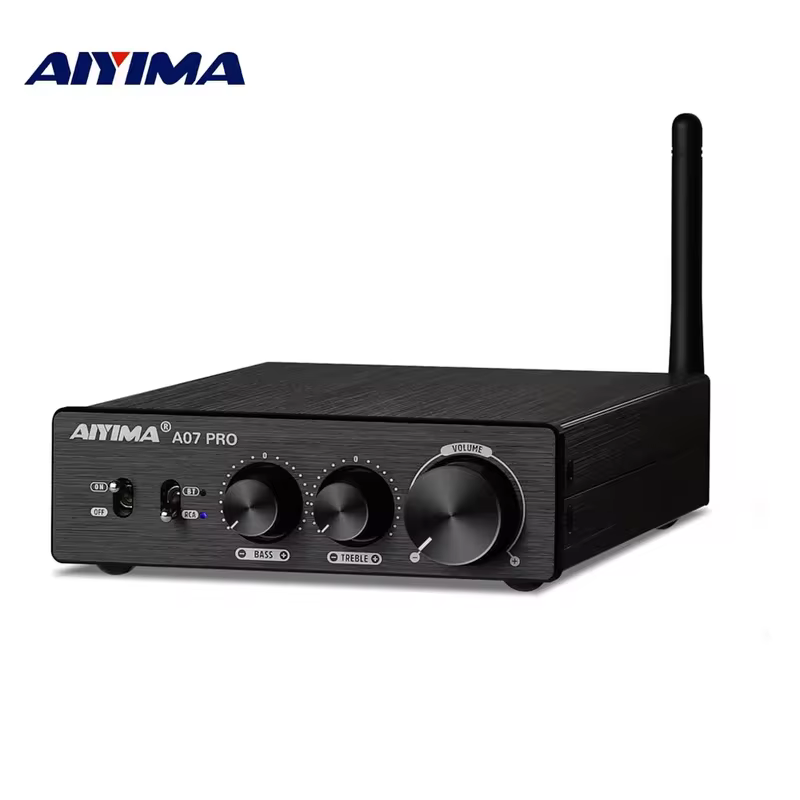 Aiyima a07 pro amplificador bluetooth tpa3255 qcc304x estéreo 2.0 canais 300wx2 amplificador digital de potência rca APT-X amplificador de som doméstico