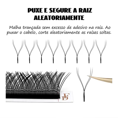 Fadvan Cílios Postiços YY 3DW 4DW 5DW Mega Volume Brasileiro Natural - Entrega Rápida com Frete Grátis - Estoque no Brasil