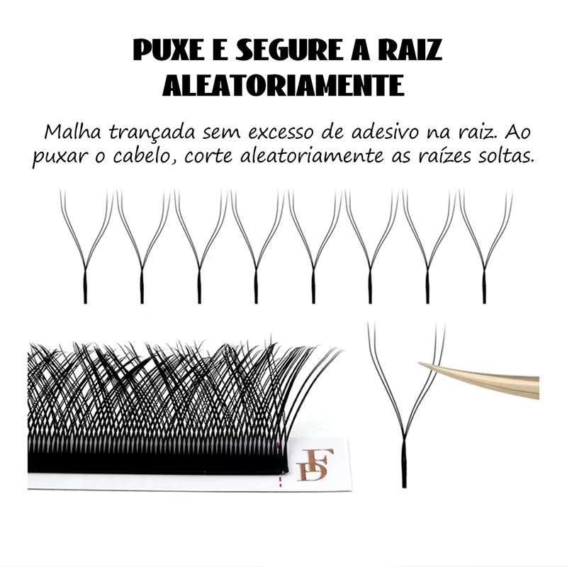 Fadvan Cílios Postiços YY Preto e Marrom-Mega Volume Alongamento Natural-Entrega Rápida Frete Grátis-Estoque Brasil 30pcs/set