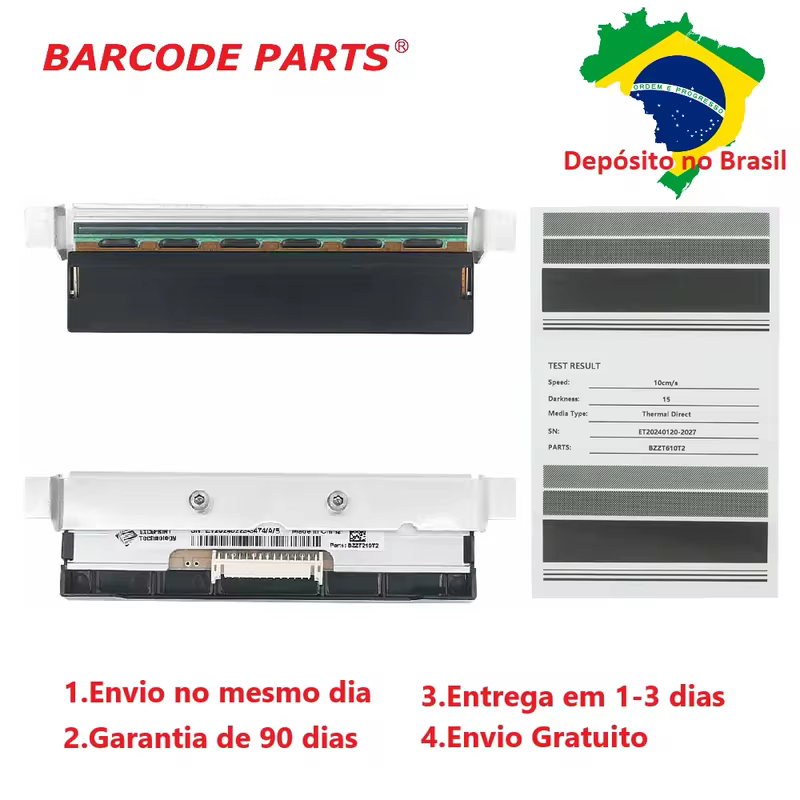Livre de impostos；203dpi Cabeça de impressão Zebra ZT210 ZT220 ZT230, térmica para impressora de código de barras, P1037974-010