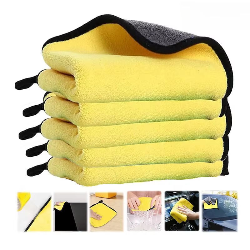 Pano de Microfibra Automotivo 600GSM – 30x40cm, Dupla Face, Super Macio e Altamente Absorvente
