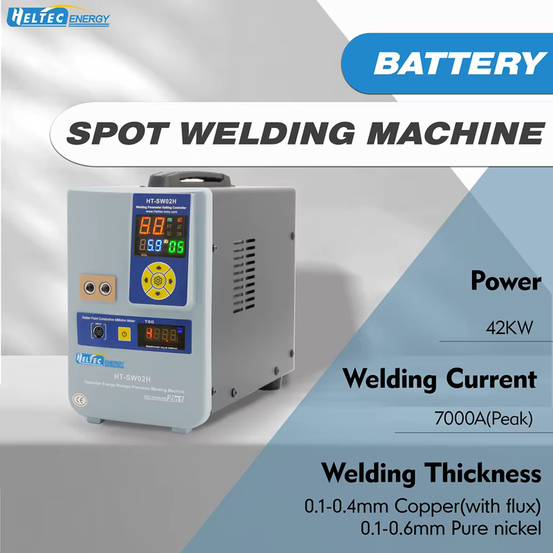 Máquina de Soldagem por Ponto Portátil Heltec 10.6/14.5/21/36/42KW para Baterias 18650/Lítio/Níquel/Cobre