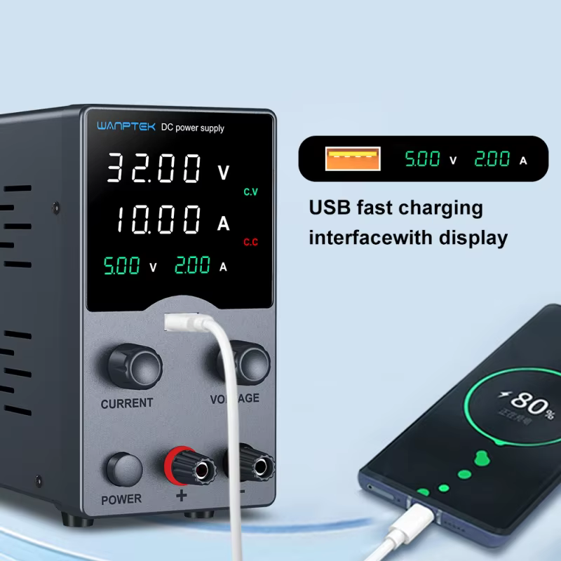 Wanptek fonte de alimentação dc 30v 10a 5a fonte de alimentação de bancada variável fonte de alimentação de laboratório ajustável 60v 5a 120v 3a regulador de tensão