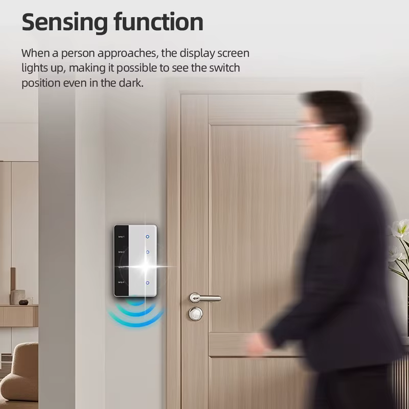 ESTOQUE NO BRASIL Zigbee DIY Nome Switch Funciona com tela de exibição Tuya Touch Interruptor de luz de parede Alexa Google Home Controle de voz