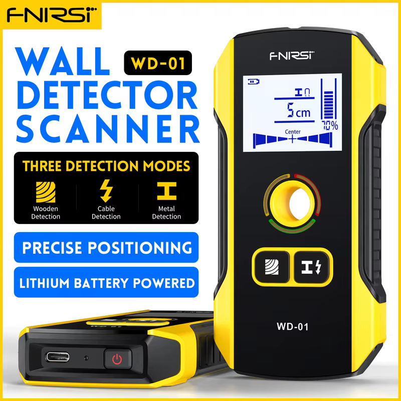 Fnirsi WD-01 detector de metais varredor da parede vergalhão detector para ac firewire cabo metal madeira parafuso prisioneiro encontrar novo design localizar buracos