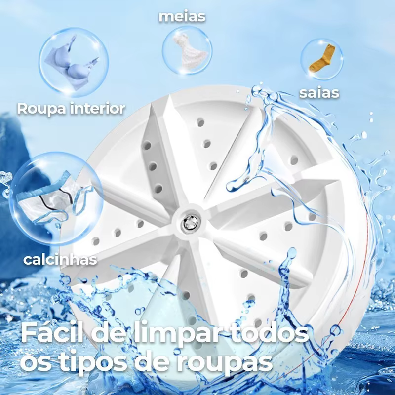 Máquina de Limpeza Ultrassônica Compacta para Toalhas e Louças, Design Branco com Conexão USB, Multiuso e Eficiente