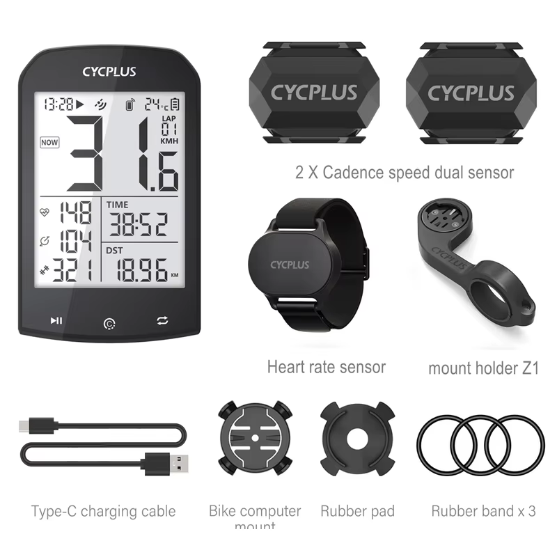 Cycplus m1 acessórios da bicicleta gps computador ciclismo velocímetro ble 5.0 ant + ciclo ciclismo quilômetro contador para bicicleta