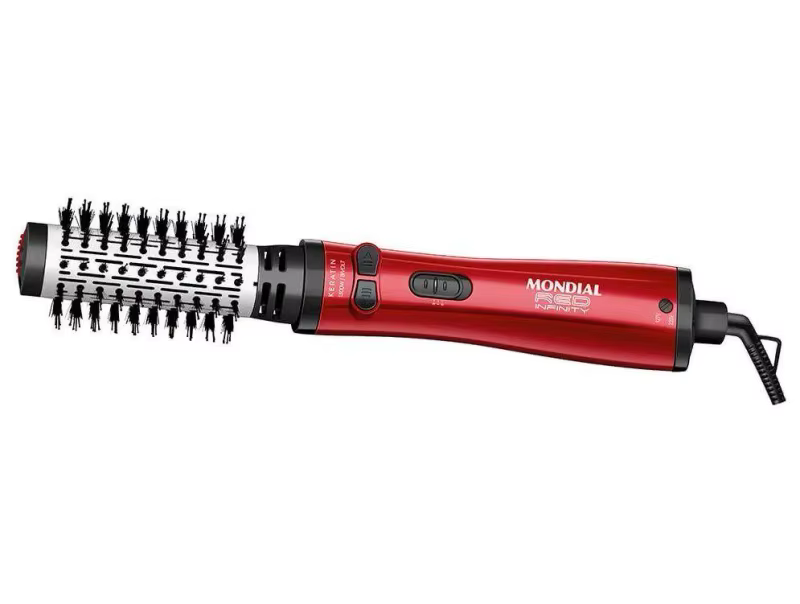 Escova Rotativa Mondial Red Infinity Keratin 1300W de Cerâmica ERB-11-KR - Bivolt