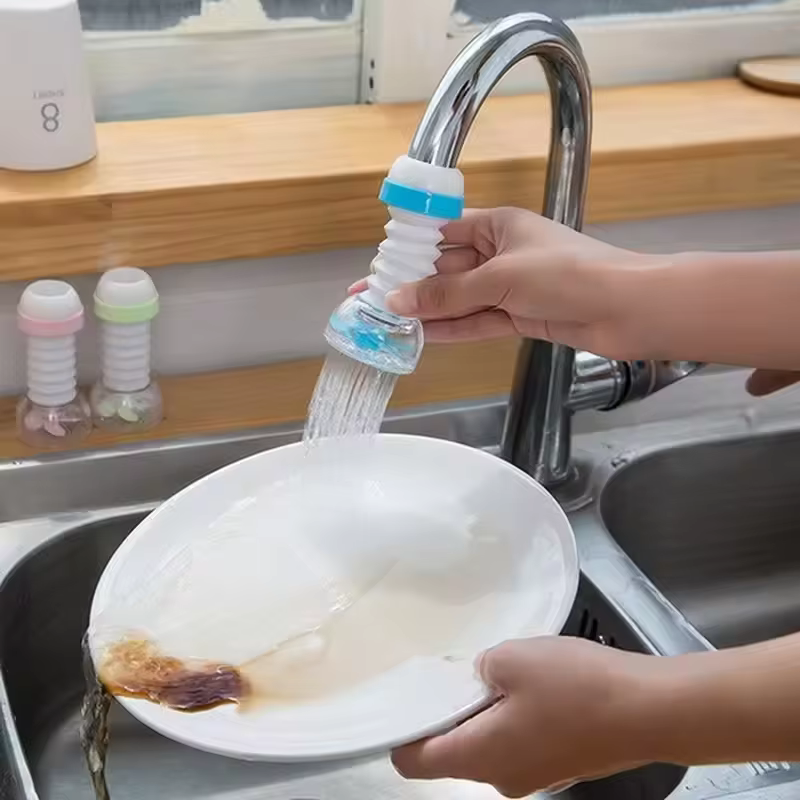 Torneira Telescópica Economizadora de Água com Rotação Universal 360°, Arejador Giratório e Filtro, Extensor de Torneira para Cozinha e Banheiro