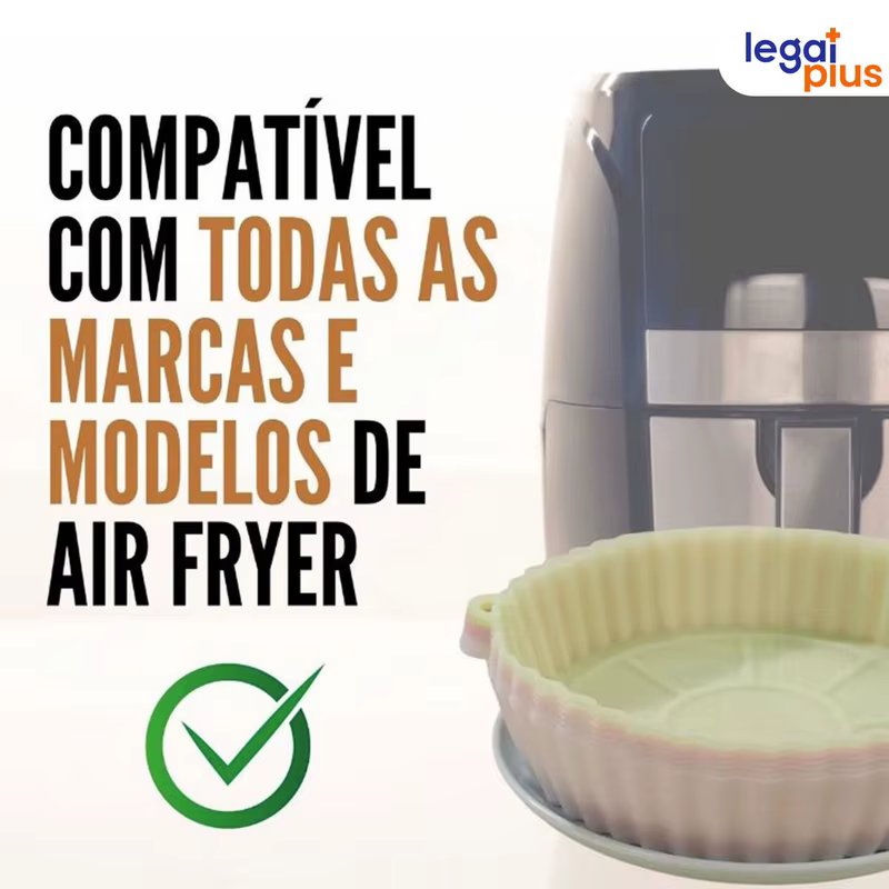 Kit 5 Forma De Silicone Para Air Fryer Forno Microondas Fritadeira Assadeira Reutilizável Antiaderente Flexível Entrega gratuita