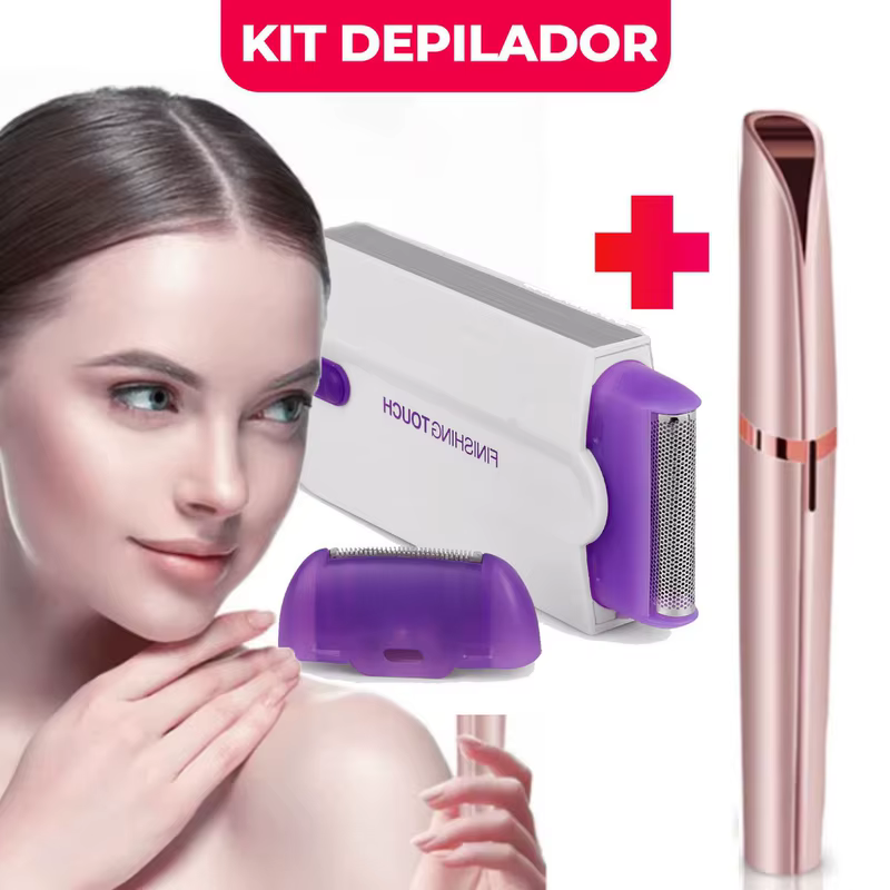 Kit 2 em 1 Lápis de Sobrancelha e Depilador Recarregável Sem Fio Preciso para Maquiagem Profissional