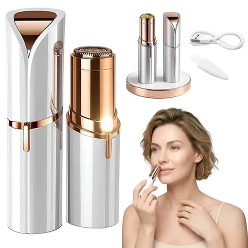 Depilador Facial Feminino Portátil Sem Dor Para Nariz, Queixo e Pele Sensível
