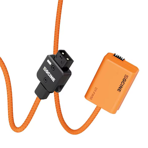 Cabo de Bateria Falsa ZGCINE DT-FW50 D-Tap para NP-FW50 com Fio Trançado para Sony A6000 A6400 A6500 A7II ZV-E10 NEX-5T para Filmagem ao Ar Livre e Transmissão ao Vivo