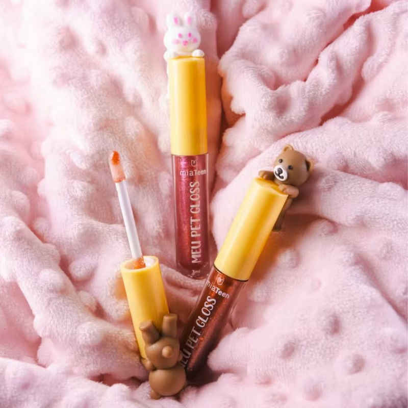 Kit c/ 2 Lip Gloss Hidratante Meu Pet Gloss Mia Make