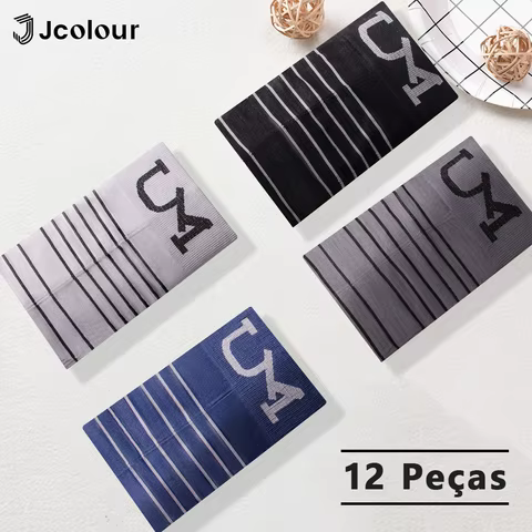 12 Peças，Cueca boxer masculina，Confortável e macio, esportivo e respirável，Corte tridimensional，Cueca masculina