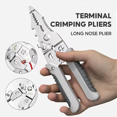 Kit Profissional de Alicates para Instalações Elétricas, Design Ergonômico e Material Resistente para Uso Diário e Industrial