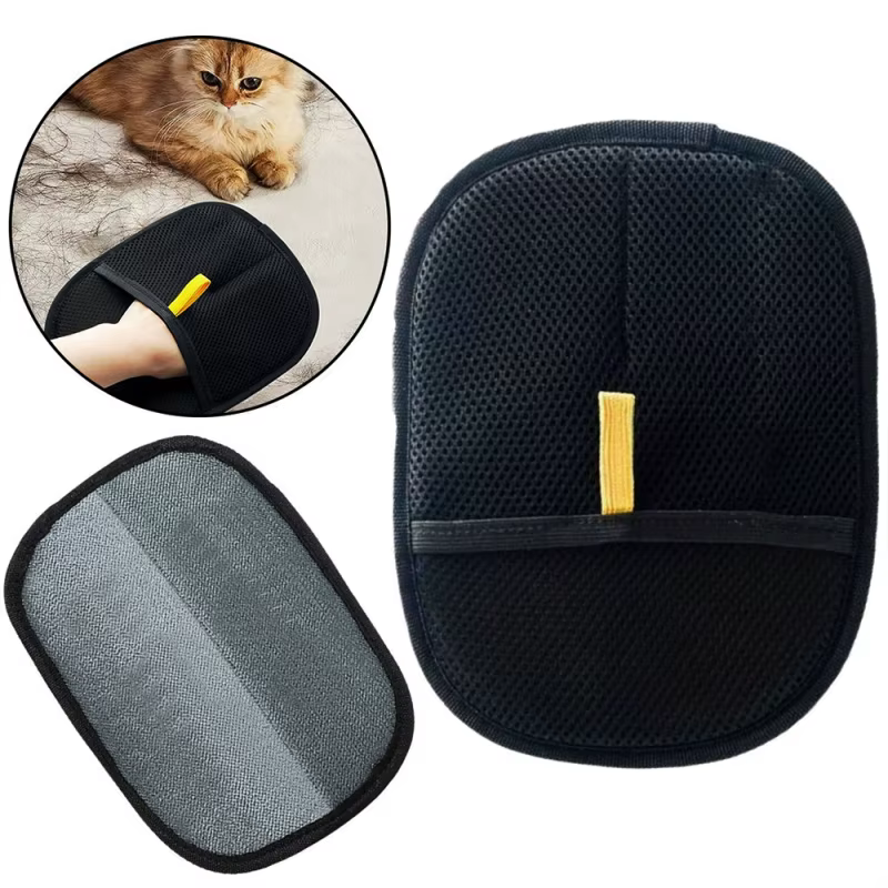 Kit Luva Mágica e Escova Adesiva Dupla Face para Remoção de Pelos de Animais de Estimação, Cães e Gatos, Reutilizável