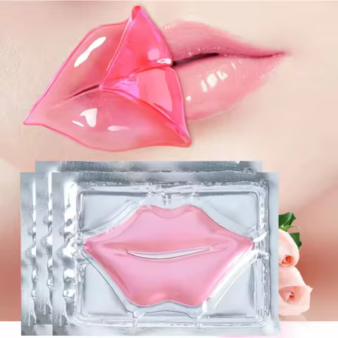 10 pçs Máscara Labial Reparação Hidratante Clarear Linha Labial Colágeno gel Máscara de Cuidados com a pele Para Lábios