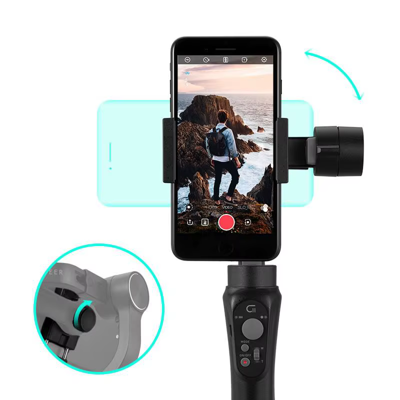 (Do Brasil) CINEPEER C11 Estabilizador Gimbal Portátil de 3 Eixos para Smartphone iPhone 11 Pro Xs 8 7 Plus 6 Plus Samsung Galaxy S9 S7